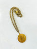 vintage french coin pendant