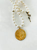Vintage French Coin and Pearls