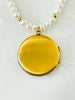 vintage locket with a plain back