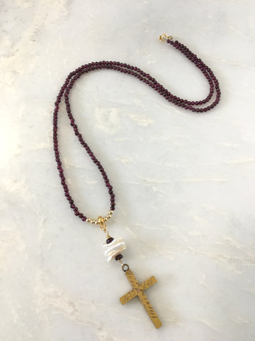 red and gold necklace