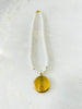 freshwater pearl and gold locket necklace