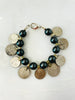 Kuchi Coin and Pearl Bracelet