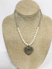 pearls and heart necklace