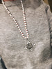 pearl and leather necklace