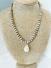sterling silver beads and baroque pearl necklace 