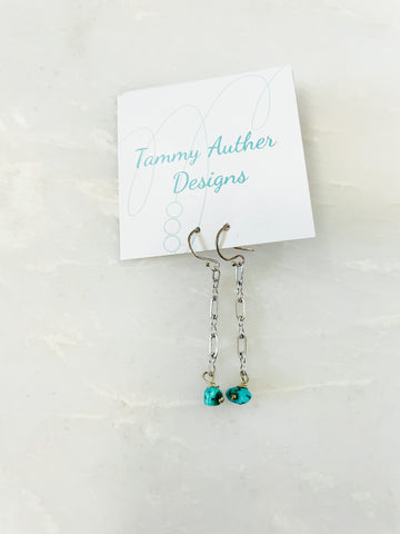 Silver Chain and Turquoise