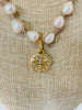 pearl and bee necklace 