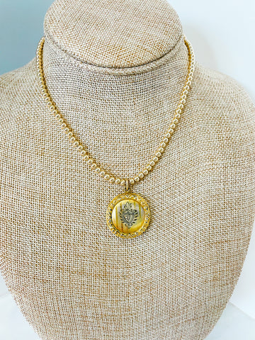 Delightfully Dreamy Monogrammed “D” Locket and Gold Balls