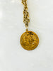 vintage brass french coin