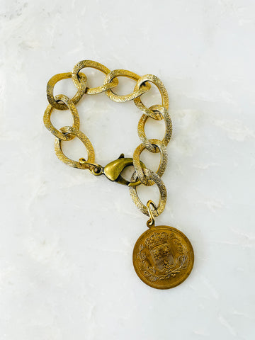 French Coin Bracelet